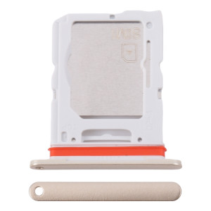 Pour Samsung Galaxy M55 SM-M556B Tiroir de carte SIM d'origine + Tiroir de carte SIM / Tiroir de carte Micro SD (Or) SH241J1612-20