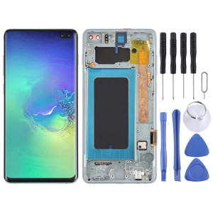 Écran LCD Super AMOLED d'origine pour Samsung Galaxy S10+ Assemblage complet du numériseur avec cadre (Vert) SH676G654-20