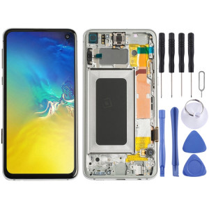 Écran LCD Super AMOLED d'origine avec assemblage complet du numériseur avec cadre (argent) SH678S885-20