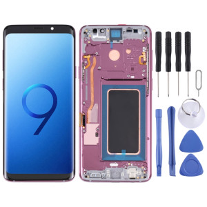 Écran LCD Super AMOLED d'origine pour Galaxy S9 / G960F / DS / G960U / G960W / G9600 Assemblage complet du numériseur avec cadre (Violet) SH460P458-20