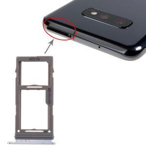 Pour Samsung Galaxy S10+ / S10 / S10e Plateau de carte SIM + Plateau de carte Micro SD (Bleu) SH334L840-20