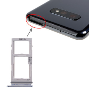 Pour Galaxy S10+ / S10 / S10e Plateau de carte SIM + Plateau de carte SIM / Plateau de carte Micro SD (Bleu) SH335L1161-20