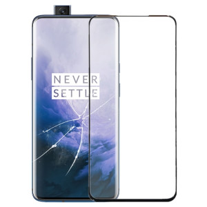 Pour OnePlus 7 Pro Lentille en verre extérieure de l'écran avant avec adhésif optiquement transparent OCA SH773340-20