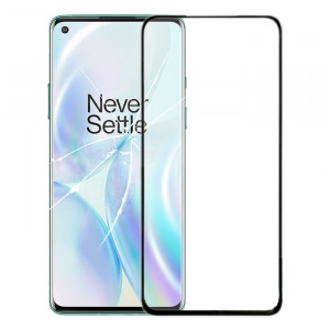 Pour OnePlus 8 lentille extérieure en verre d'écran avant avec adhésif optiquement transparent OCA SH77351277-20