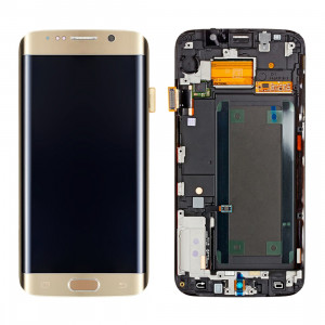 iPartsAcheter pour Samsung Galaxy S6 Bord + / G928F Écran LCD Original + Écran Tactile Digitizer Assemblée avec Cadre (Or) SI909J1980-20