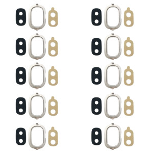 Pour Galaxy J4, J400F/DS, J400G/DS Lunette de caméra arrière 10 pièces avec couvercle d'objectif et adhésif (or) SH638J1492-20