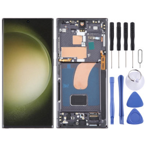 Pour Samsung Galaxy S23 Ultra 5G SM-S918U édition américaine OLED LCD écran numériseur assemblage complet avec cadre (noir) SH111B1110-20