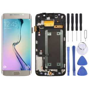 Écran LCD Super AMOLED d'origine pour Samsung Galaxy S6 Edge SM-G925F Assemblage complet du numériseur avec cadre (Or) SH172J636-20