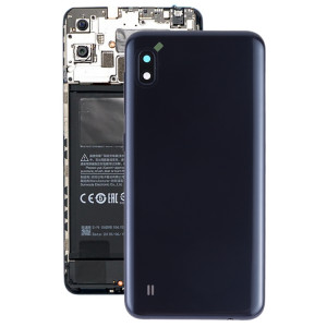 Coque arrière de batterie pour Galaxy A10 SM-A105F/DS, SM-A105G/DS avec objectif d'appareil photo et touches latérales (noir) SH93BL1118-20