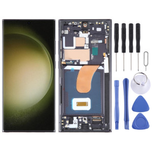 Écran LCD OLED pour Samsung Galaxy S23 Ultra 5G SM-S918B EU Edition Digitizer Assemblage complet avec cadre (Noir) SH680B1525-20