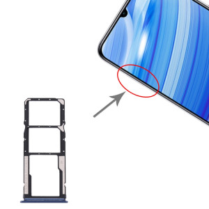 Plateau pour carte SIM + plateau pour carte SIM + plateau pour carte Micro SD pour Xiaomi Redmi 10X 4G / Redmi Note 9 (bleu) SH249L290-20