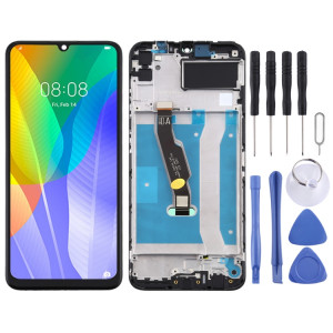 Écran LCD et numériseur complet avec cadre pour Huawei Y6p (noir) SH477B1278-20