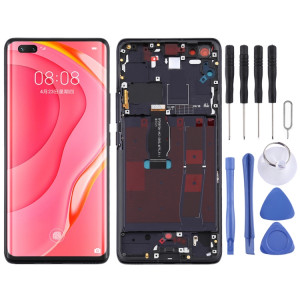 Écran LCD OLED d'origine pour Huawei Nova 7 Pro 5G Digitizer Assemblage complet avec cadre (Noir) SH479B1990-20