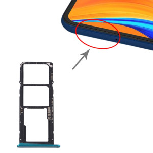 Plateau pour Carte SIM + Plateau pour Carte SIM + Plateau pour Carte Micro SD pour Huawei Y6s (2020) (Vert) SH589G502-20