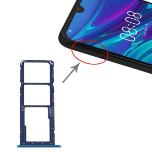 Plateau de la carte SIM + plateau de la carte SIM + plateau de la carte Micro SD pour Huawei Y6 Pro (2019) (vert) SH591G1372-20