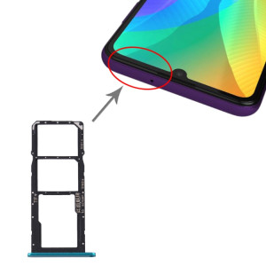 Plateau de la carte SIM + plateau de la carte SIM + plateau de la carte Micro SD pour Huawei Y6p (vert) SH597G765-20