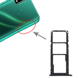 Plateau pour carte SIM + Plateau pour carte SIM + Plateau pour carte Micro SD pour Huawei Y8s (Noir) SH599B1884-20