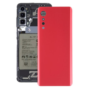 Couvercle arrière de la batterie pour LG Velvet LMG910EMW LM-G910EMW / Velvet 5G LM-G900N LM-G900EM (rouge) SH80RL1126-20