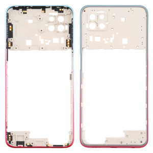 Pour OPPO A72 5G PDYM20 plaque de lunette de cadre moyen (bleu) SH758L543-20