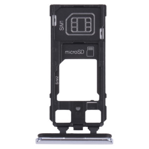 Plateau de carte SIM + plateau de carte SIM / plateau de carte micro SD pour Sony Xperia 1 / Xperia XZ4 (gris) SH960H625-20