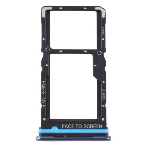 Plateau pour carte SIM + Plateau pour carte SIM / Plateau pour carte Micro SD pour Xiaomi Mi 10T Lite 5G (Bleu) SH091L1254-20