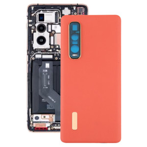Pour OPPO Find X2 Pro CPH2025 PDEM30 Couverture arrière de la batterie en cuir d'origine (Orange) SH84EL1630-20