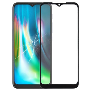 Lentille extérieure en verre de l'écran avant pour Motorola Moto G9 Play / Moto G9 (Inde) (Noir) SH327B1183-20