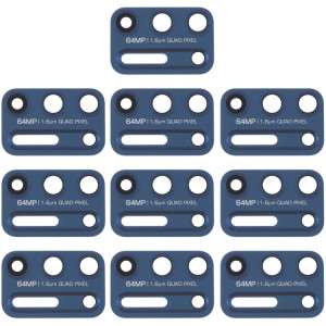 Objectif de caméra arrière 10 PCS pour Motorola Moto G9 Plus XT2087-1 (bleu) SH407L488-20