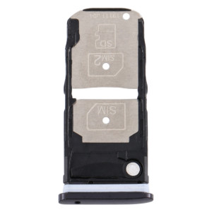 Plateau pour carte SIM + plateau pour carte SIM / plateau pour carte micro SD pour Motorola One Zoom (noir) SH479B1843-20