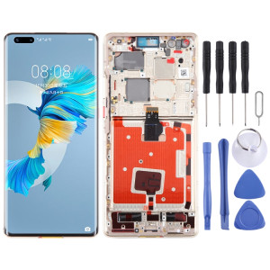 Écran LCD d'origine et numériseur complet avec cadre pour Huawei Mate 40 Pro (Or) SH645J885-20