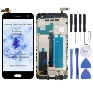 Écran LCD OEM pour ZTE Blade V8 BV0800 Assemblage complet du numériseur avec cadre (noir) SH737B760-20