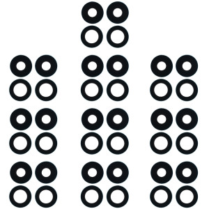 Pour OPPO Reno4 SE/A93 4G/OPPO Reno4 F/Reno4 Lite/F17 Pro PEAT00 PEAM00 10 pièces objectif de caméra arrière SH1862159-20