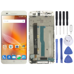 Écran LCD OEM pour ZTE Blade A610 / A610C / A612 Assemblage complet du numériseur avec cadre (blanc) SH977W996-20