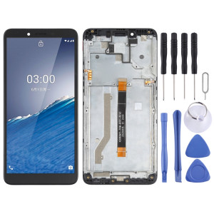 Écran LCD et numériseur Assemblage complet avec cadre pour Nokia C3 (Noir) SH64BL79-20