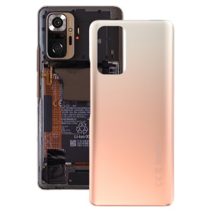 Couverture arrière de la batterie d'origine pour Xiaomi Redmi Note 10 Pro Max / Redmi Note 10 PRO 4G / REDMI NOTE 10 PRO (INDE) M2101K6P M2101K6G M2101K6I M2101K7AI M2101K7AG (Or) SH93JL1117-20
