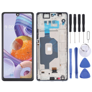 Écran LCD d'origine pour LG Stylo 6 / K71 LMQ730TM LM-Q730TM LMQ730HA LM-Q730HA Digitizer Assemblage complet avec cadre (Noir) SH483B179-20