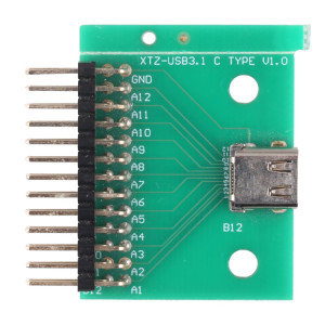 Test de test féminin positif et négatif double face USB 3.1 avec connecteur femelle PCB 24P SH2512681-20