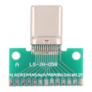 Test de test mâle positif et négatif double face USB 3.1 avec PCB 24pin soudé SH2516880-20