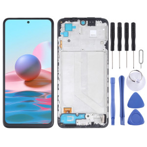 Matériau OLED Écran LCD et numériseur Assemblage complet avec cadre pour Xiaomi Redmi Note 10 4G / Redmi Note 10S 4G M2101K7AI M2101K7AG M2101K7BG M2101K7BI M2101K7BNO SH2644627-20