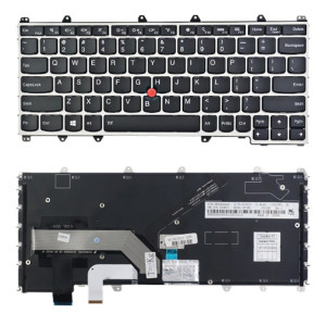 Version américaine Clavier avec dos arrière pour Lenovo ThinkPad Yoga 260 / Yoga 370 / x380 (argent) SH737S450-20