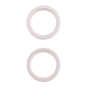 2 PCS Caméra arrière Verre Lentille en métal à l'extérieur Bague cerceau de protection pour iPhone 13 (blanc) SH29961986-20