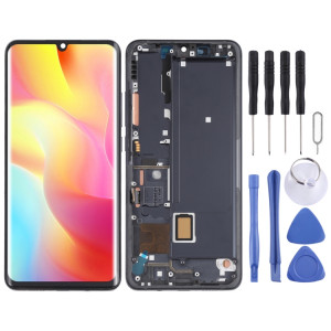 Matériau AMOLED Écran LCD et numériseur Assemblage complet avec cadre pour Xiaomi MI Note 10 Lite M2002F4LG (Noir) SH203B1991-20