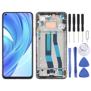 Écran LCD d'origine et numériseur assemblage complet avec cadre pour xiaomi mi 11 lite 4g m2101k9ag m2101k9ai (noir) SH235B1495-20