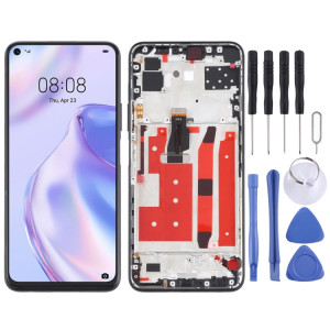 Écran LCD et numériseur Assemblage complet avec cadre pour Huawei P40 Lite 5G (Noir) SH435B1009-20