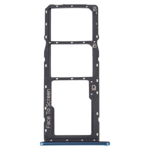 Pour ZTE Blade V40 Vita Plateau de carte SIM + Plateau de carte SIM + Plateau de carte Micro SD (Bleu) SH470L1082-20