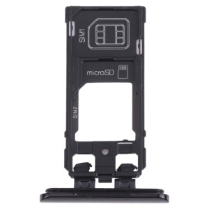 Plateau de carte SIM + plateau de carte SIM / plateau de carte micro SD pour Sony Xperia 5 (noir) SH479B926-20