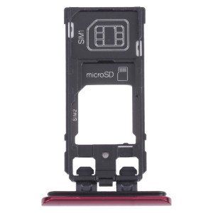 Plateau de carte SIM + plateau de carte SIM / plateau de carte micro SD pour Sony Xperia 5 (rouge) SH479R798-20