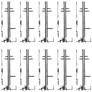 10 PCS Adhésif de boîtier avant Original pour Sony Xperia 5 II SH35061339-20