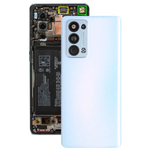 Couverture arrière de la batterie d'origine pour OPPO RENO6 PRO + 5G / RENO6 PRO 5G Snapdragon CPH2247, PENM00 (bleu) SH64LL1824-20