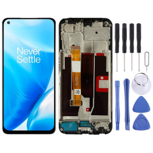 Pour OnePlus Nord N200 5G DE2118 Assemblage complet du numériseur avec cadre Écran LCD OEM (Noir) SH623B896-20